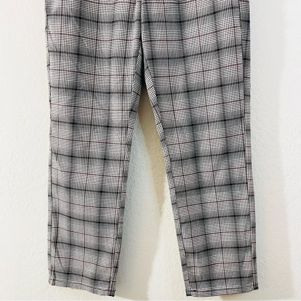 American Eagle Stretch Super High Rise Skinny Trousers 6 Black/White Pockets
